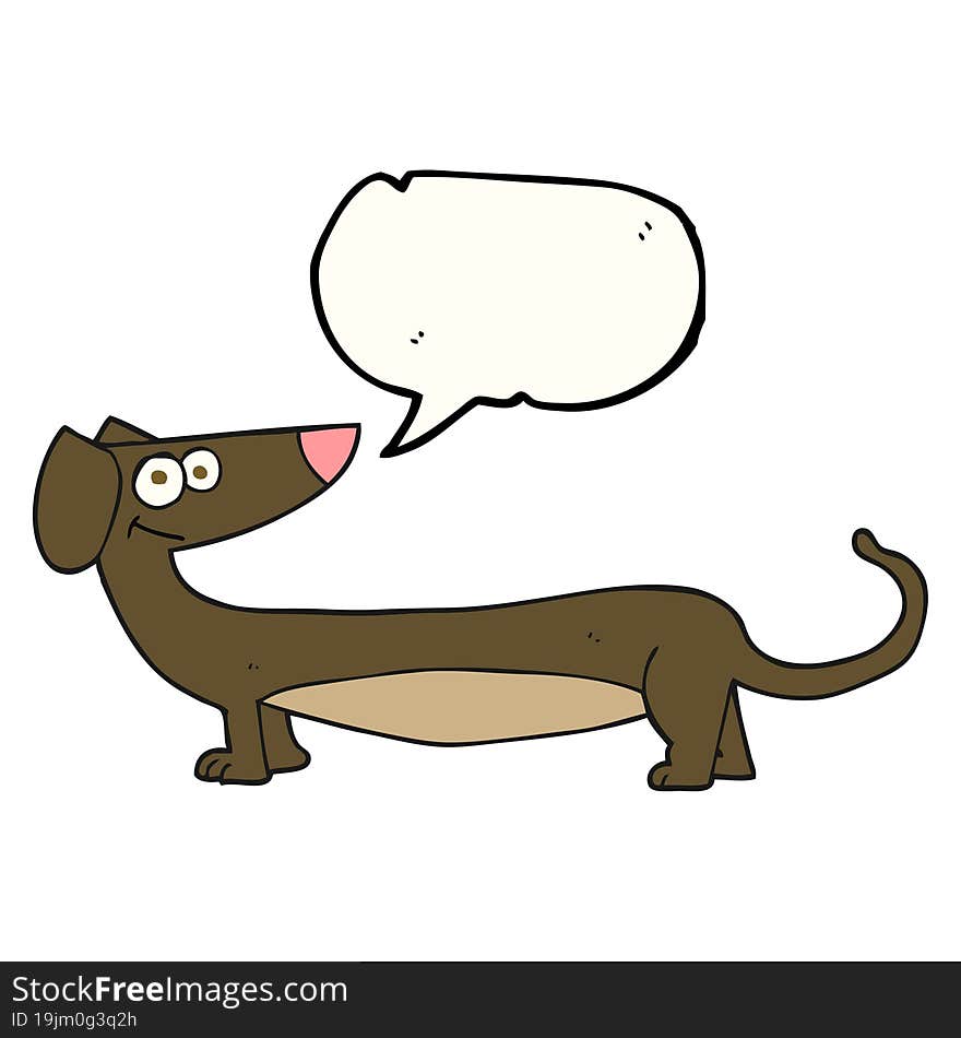 speech bubble cartoon dachshund