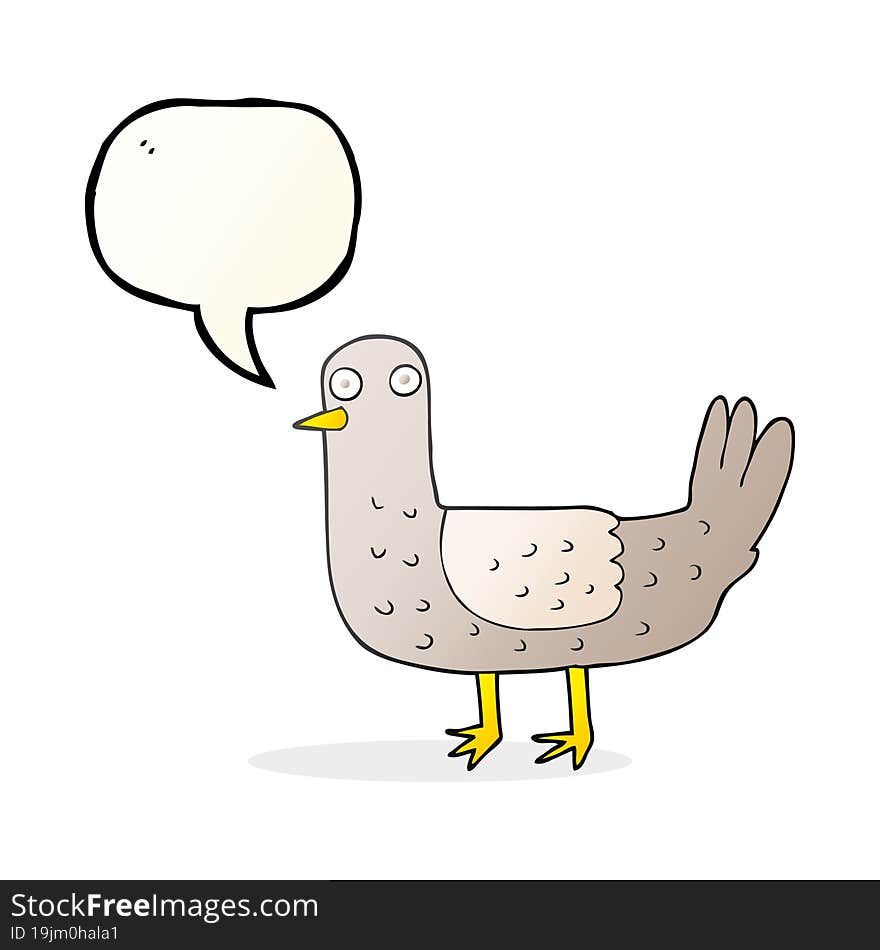 speech bubble cartoon bird