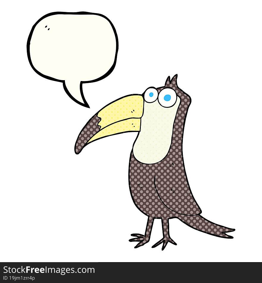 comic book speech bubble cartoon toucan