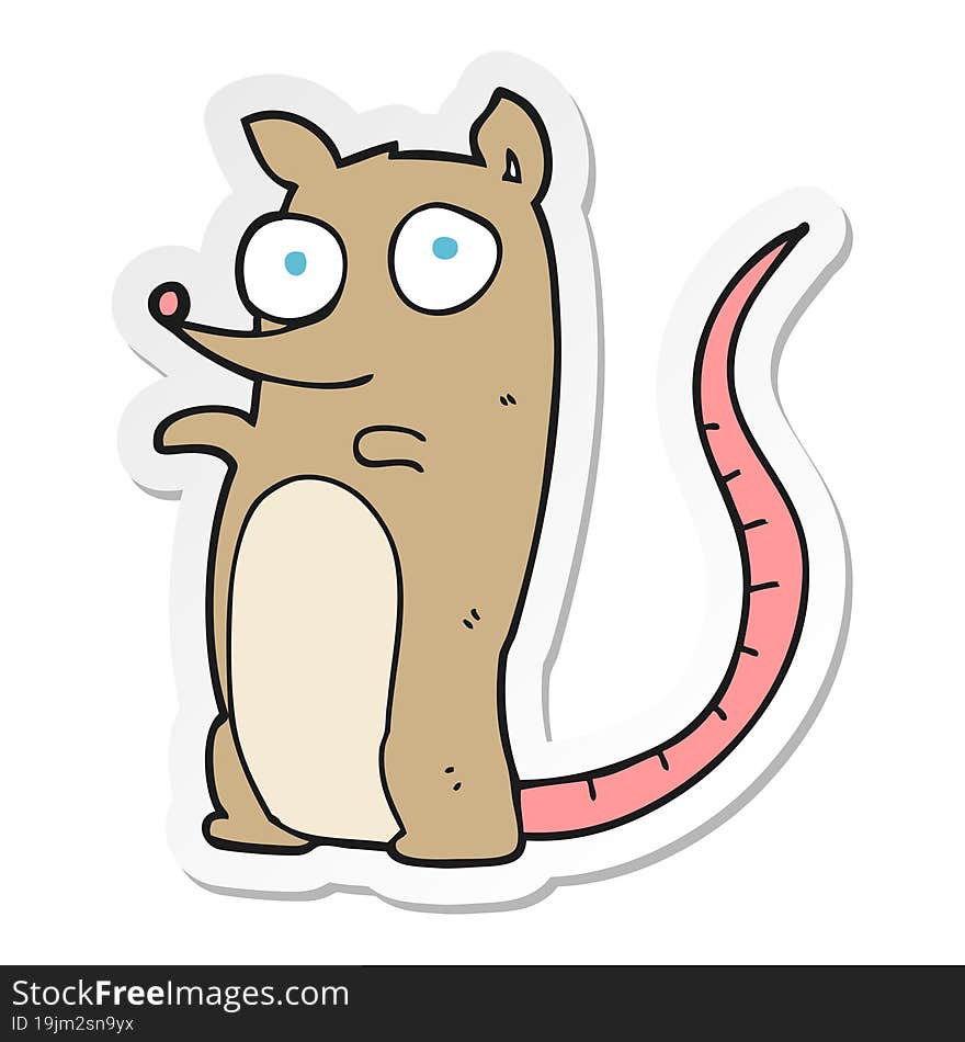 Sticker Of A Cartoon Mouse