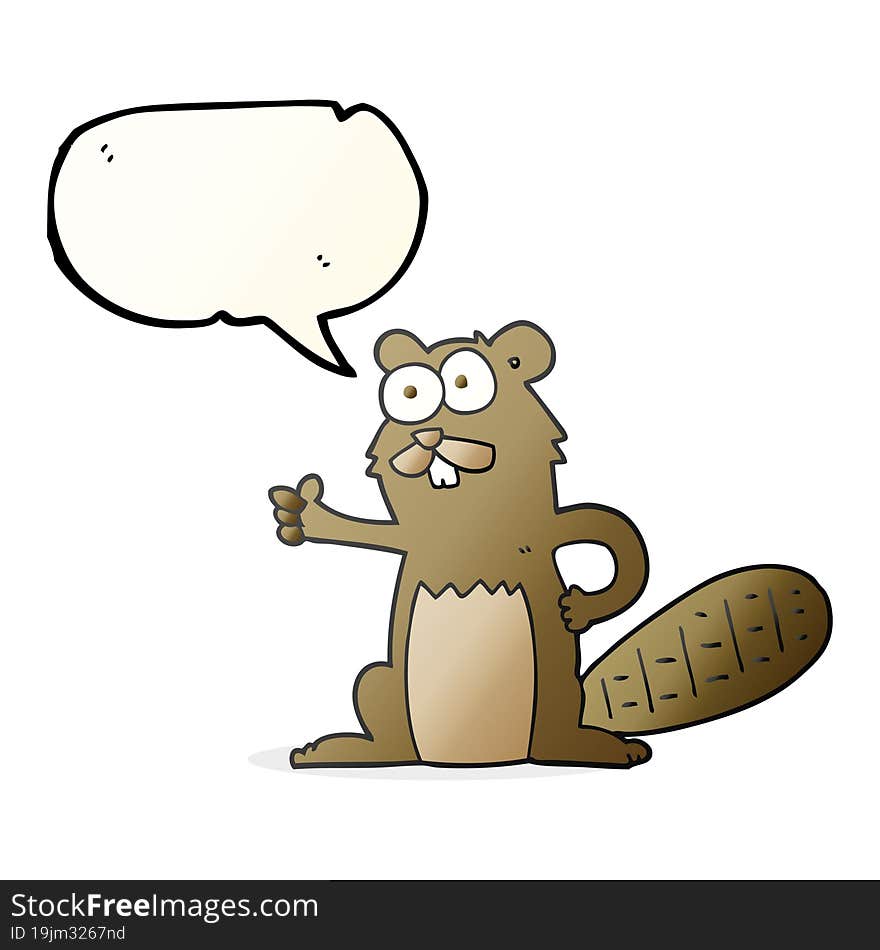 speech bubble cartoon beaver