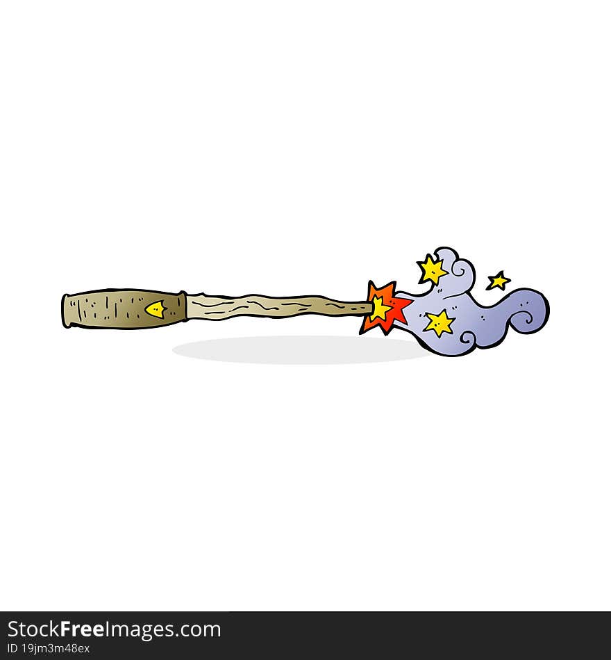 cartoon magic wand