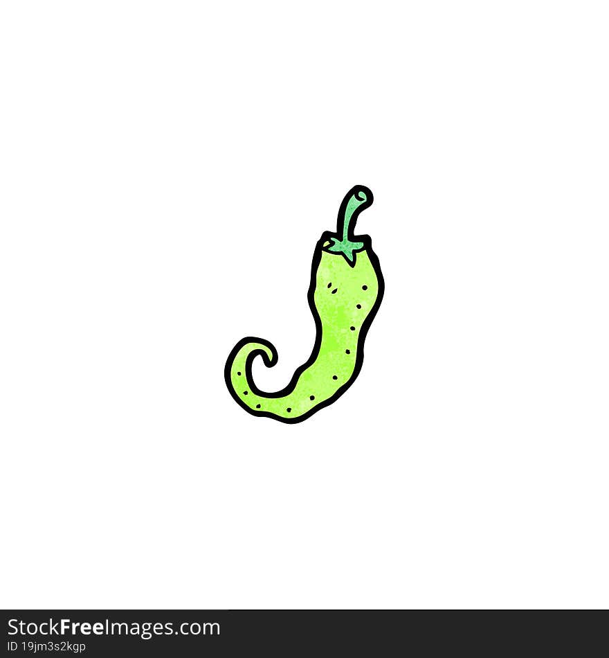 cartoon green chili pepper