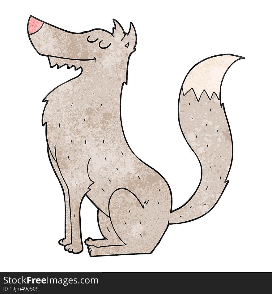 textured cartoon wolf