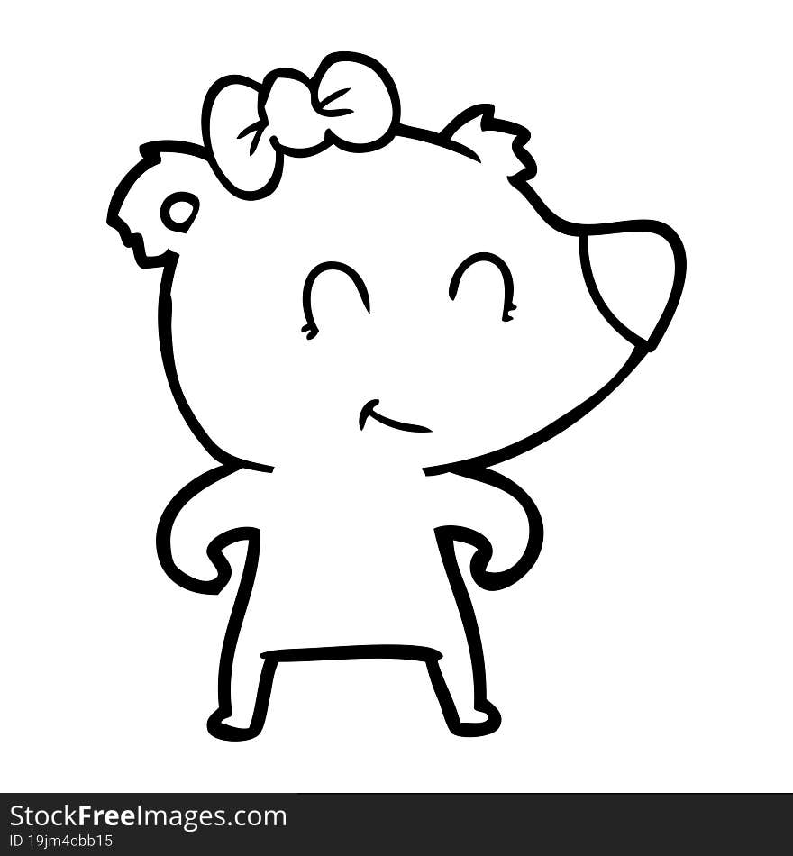 female bear cartoon. female bear cartoon