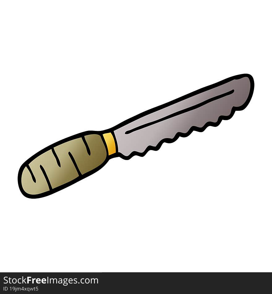 Cartoon Doodle Bread Knife