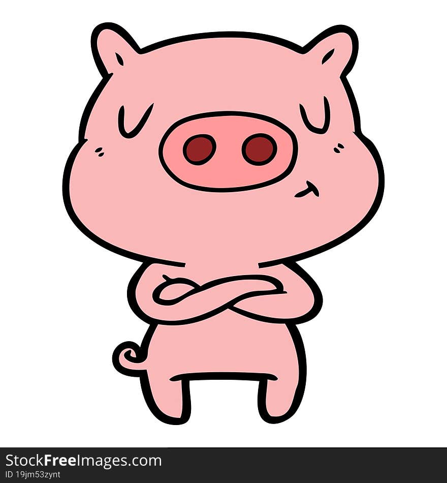 cartoon content pig. cartoon content pig