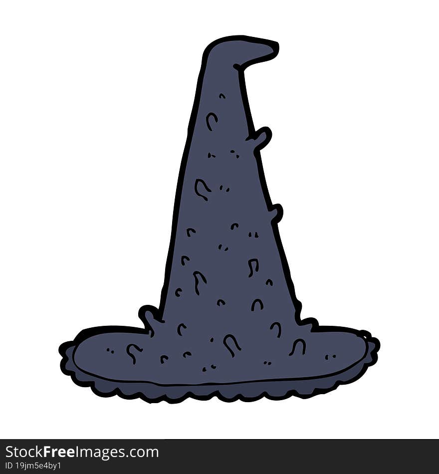 cartoon spooky witch hat