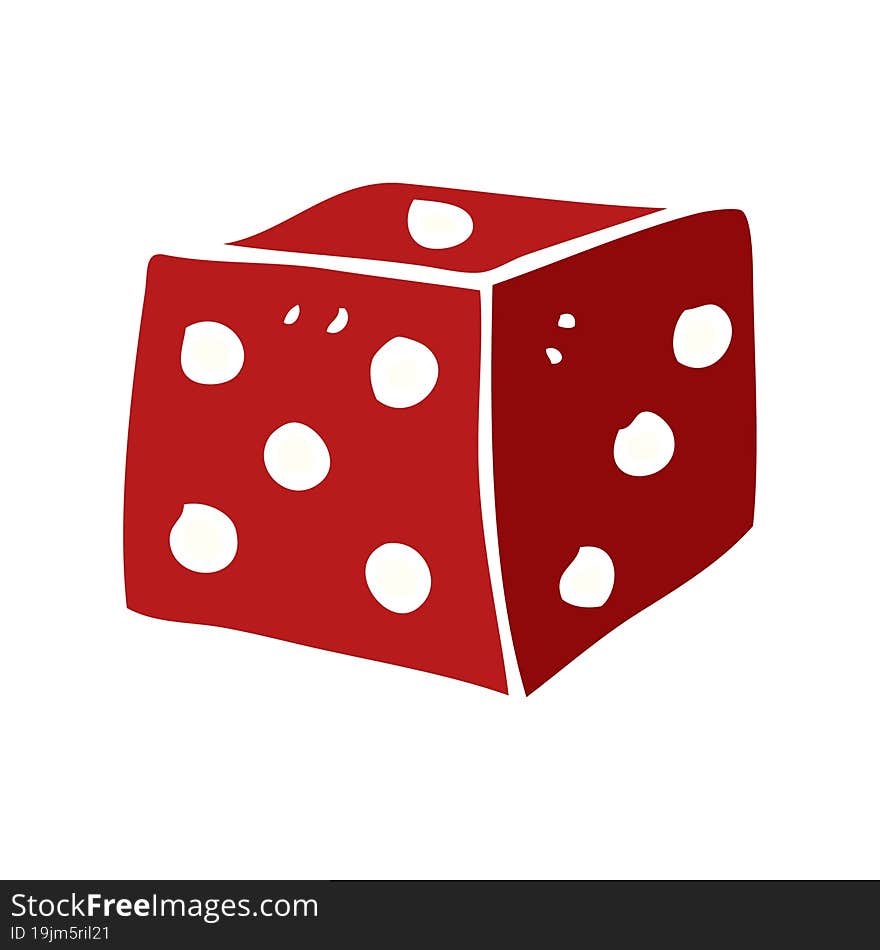 Cartoon Doodle Red Dice