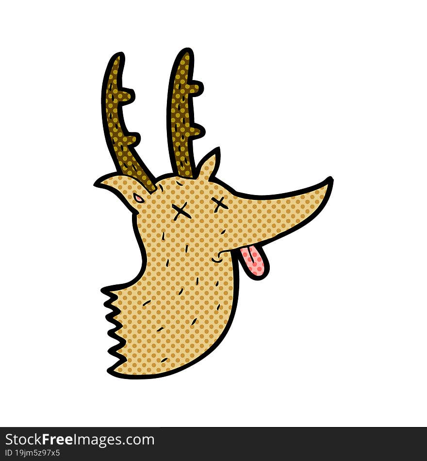 cartoon deer head