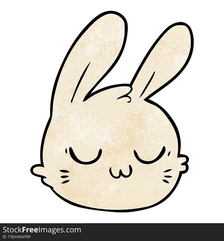 cartoon rabbit face. cartoon rabbit face