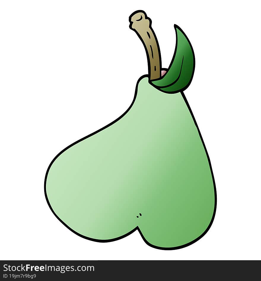 Cartoon Doodle Healthy Pear