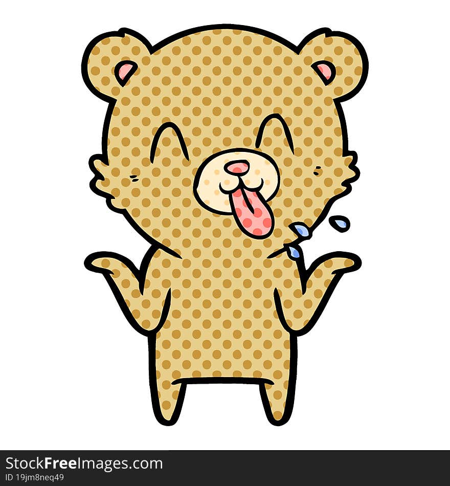 rude cartoon bear. rude cartoon bear