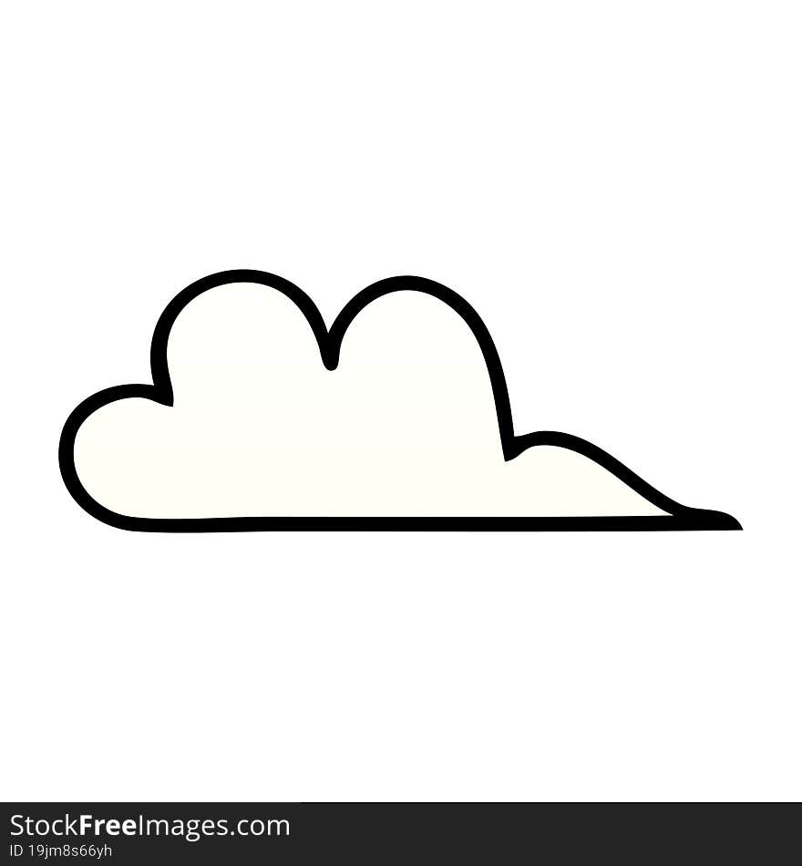 gradient shaded cartoon cloud