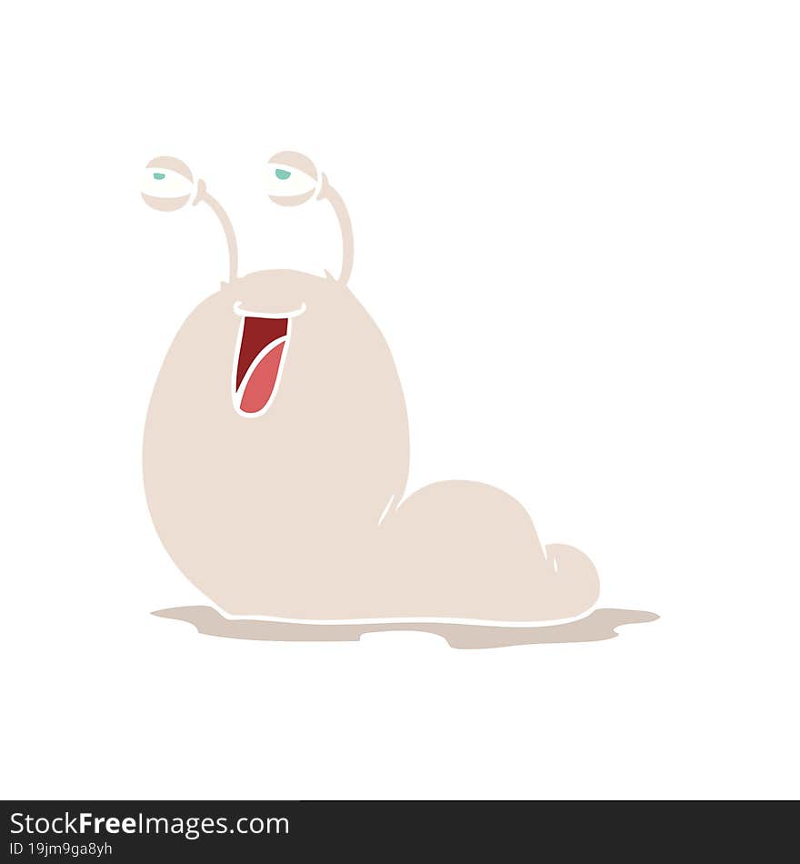 gross flat color style cartoon slug