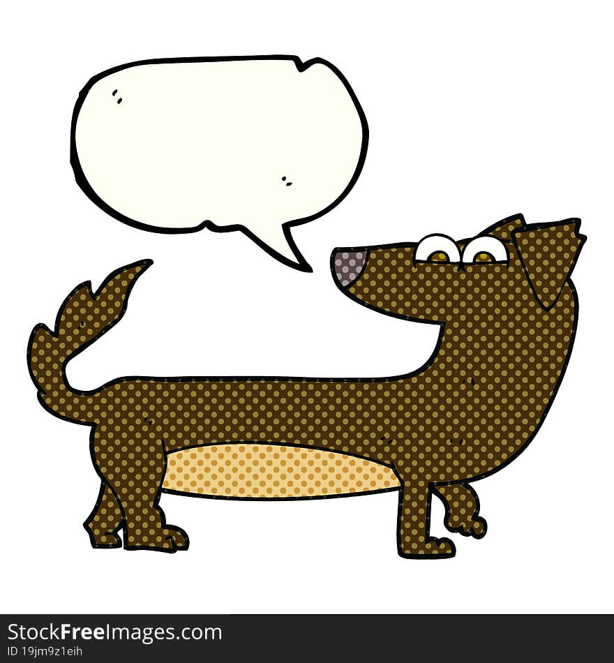 Comic Book Speech Bubble Cartoon Dog