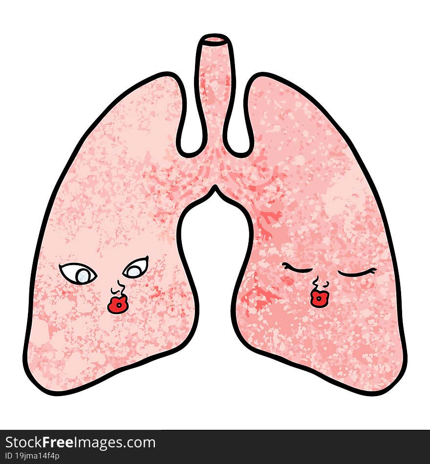 cartoon lungs. cartoon lungs