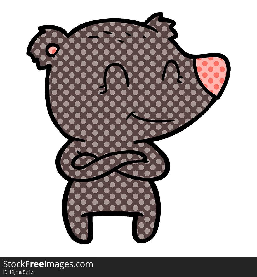 friendly bear cartoon. friendly bear cartoon