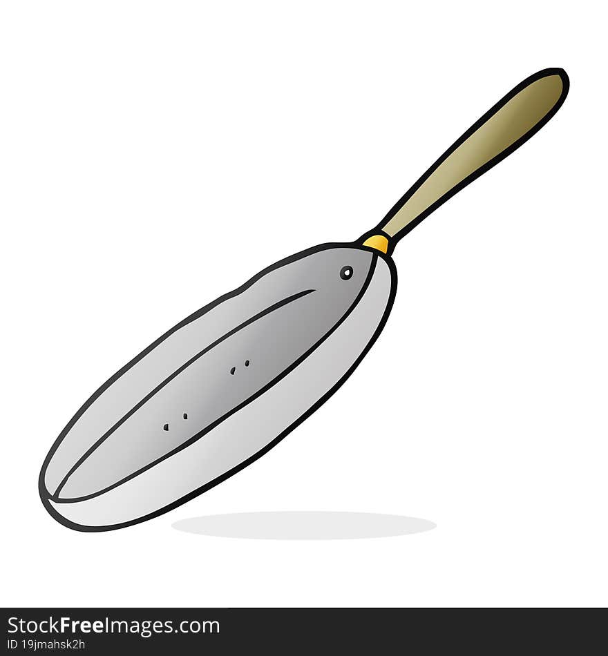freehand drawn cartoon frying pan
