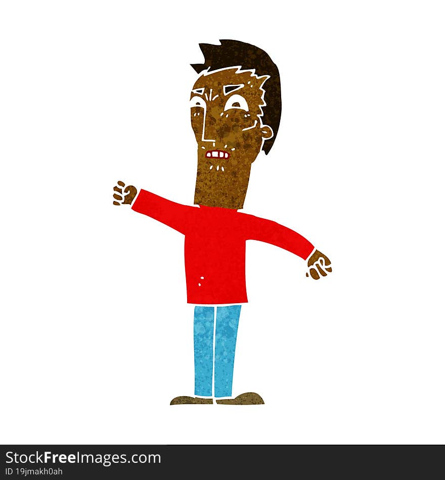 Cartoon Annoyed Man