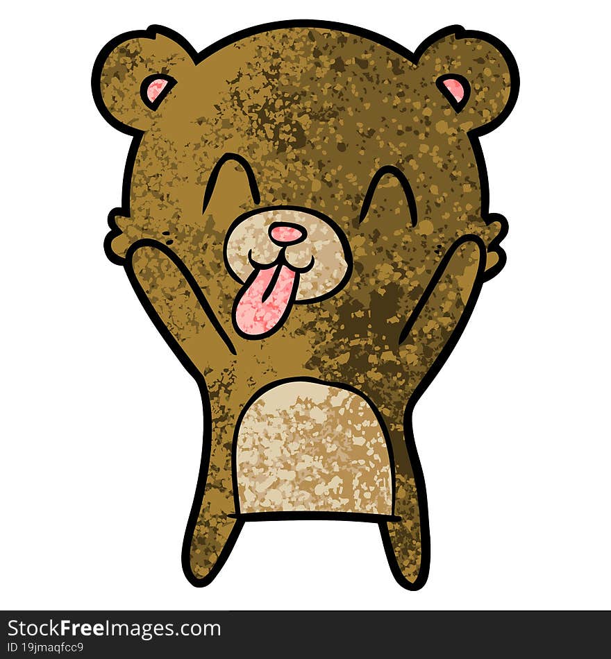 rude cartoon bear. rude cartoon bear