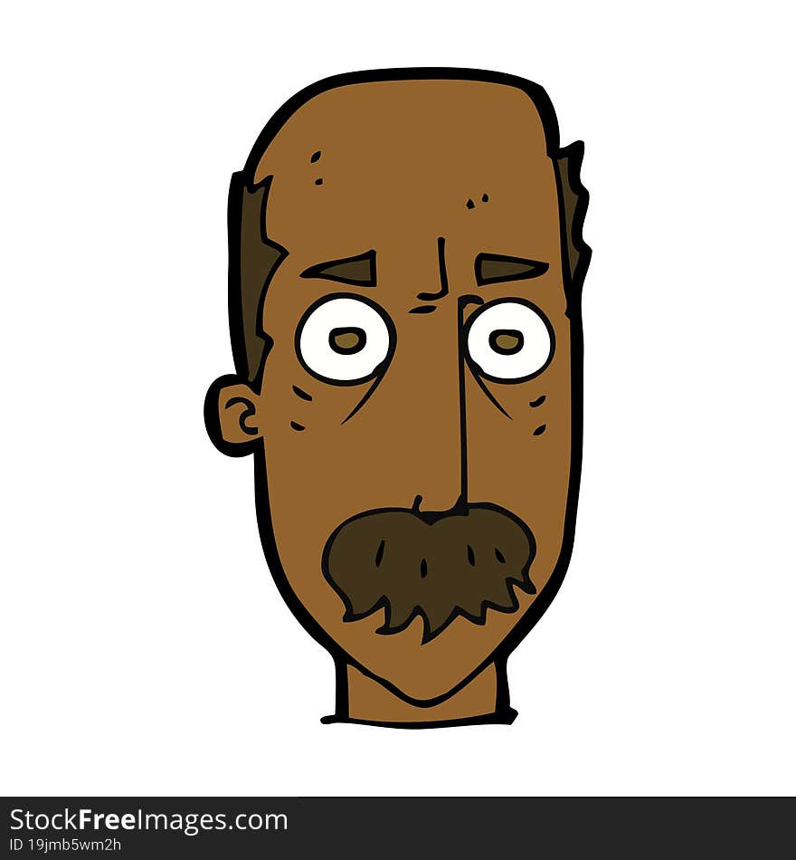 Cartoon Man With Mustache