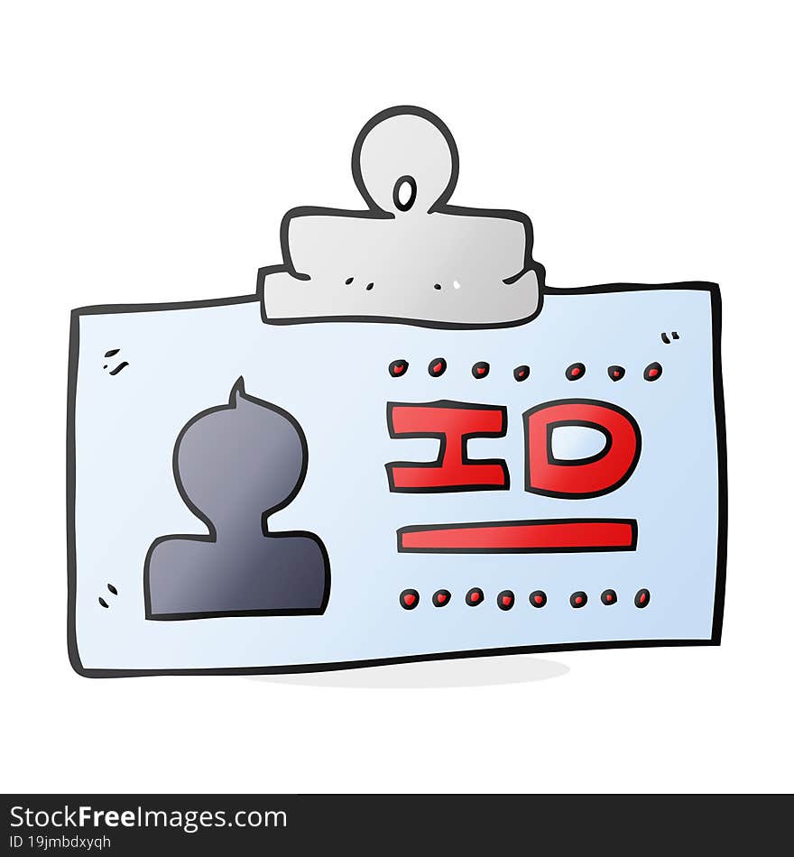 cartoon ID badge