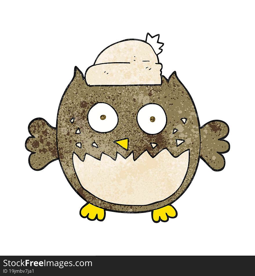 textured cartoon owl