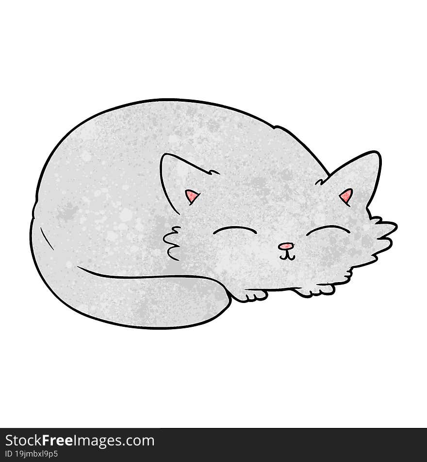 cartoon cat sleeping. cartoon cat sleeping