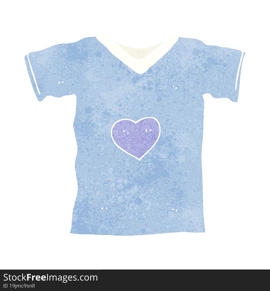 cartoon t shirt with love heart