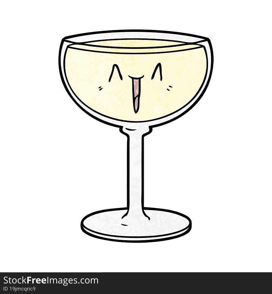 cartoon glass of wine. cartoon glass of wine