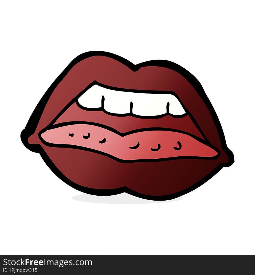 cartoon sexy lips symbol