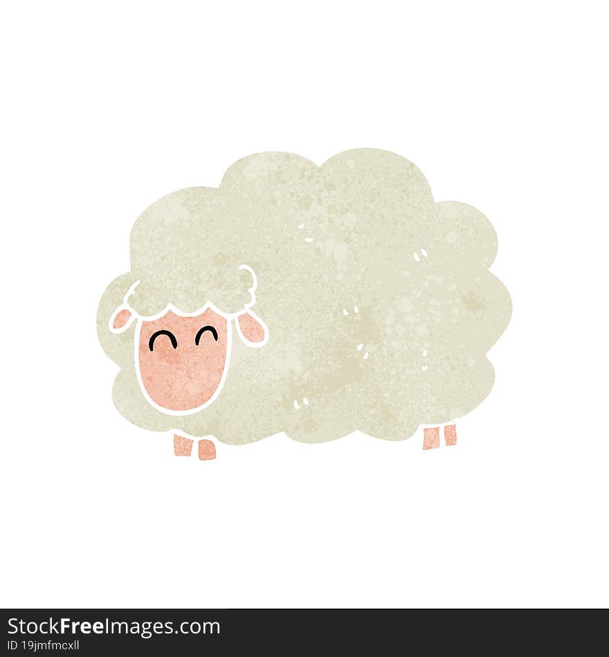 Retro Cartoon Sheep