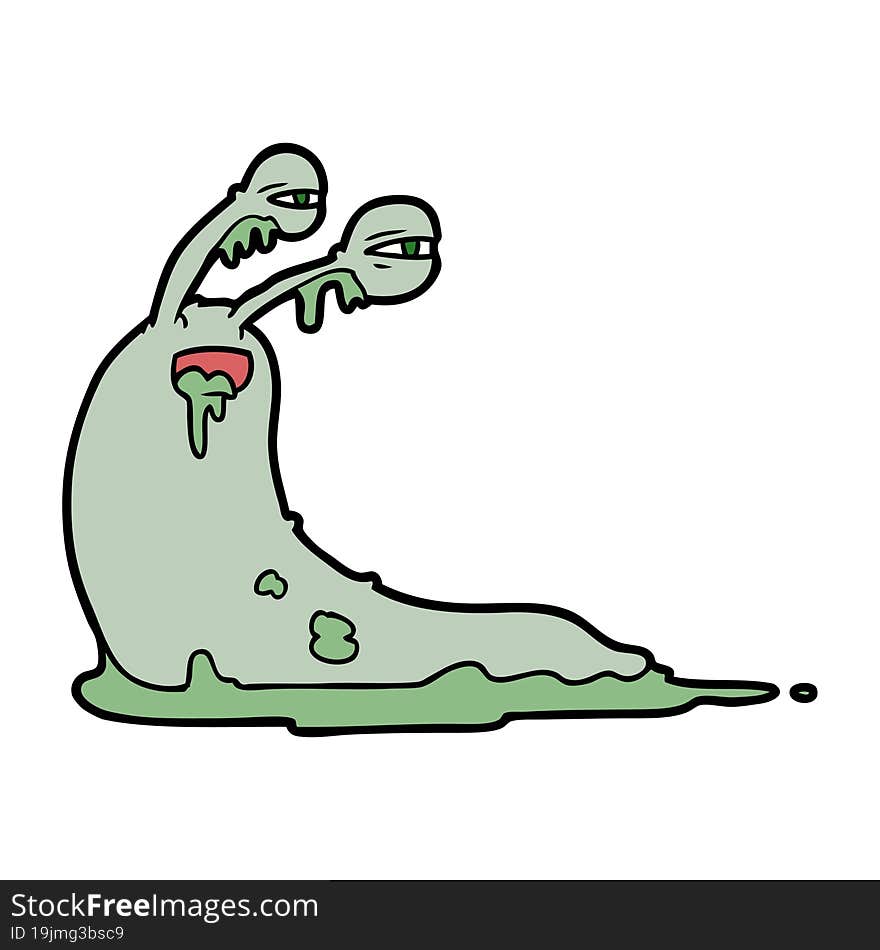 gross cartoon slug. gross cartoon slug