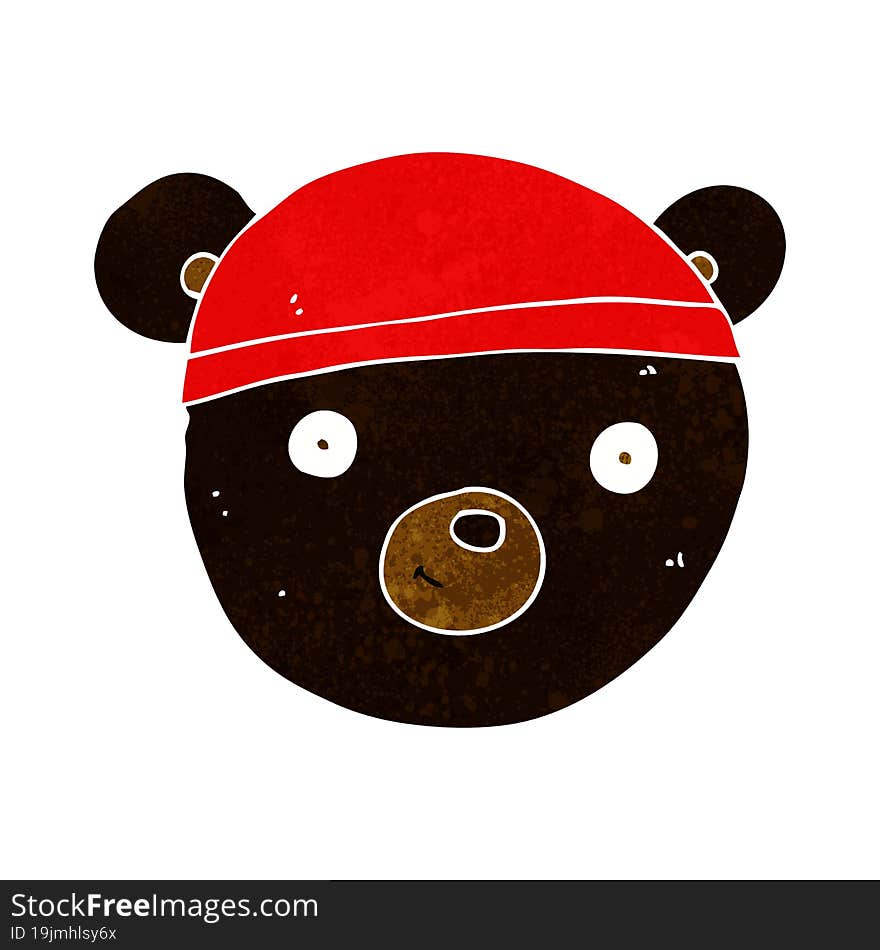 cartoon black bear face