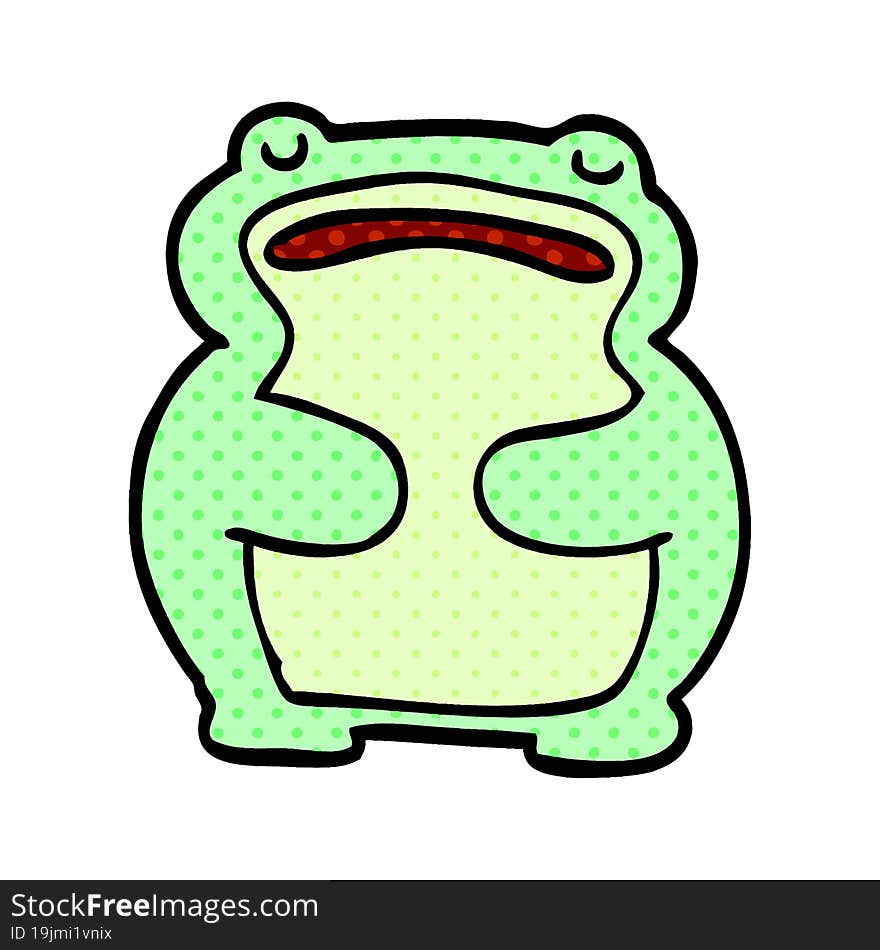 cartoon doodle frog