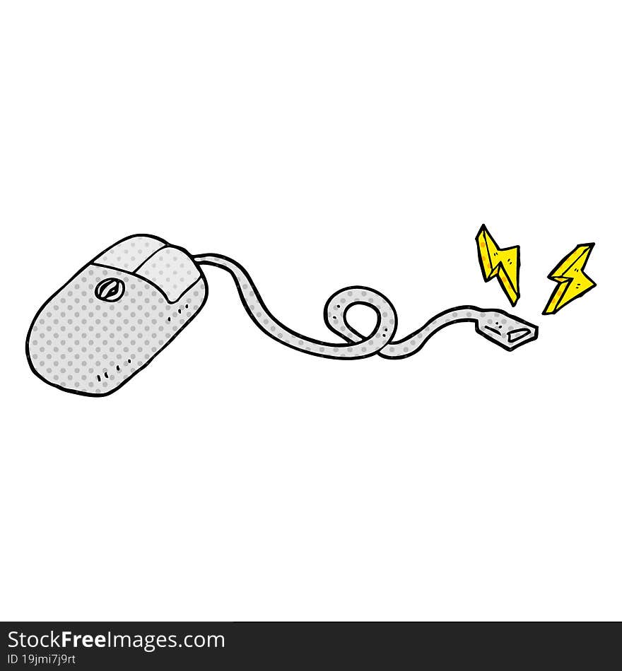 comic book style cartoon computer mouse