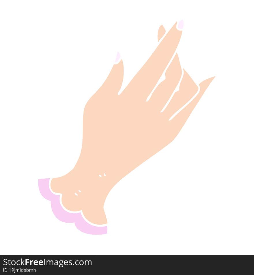 flat color illustration of hand. flat color illustration of hand