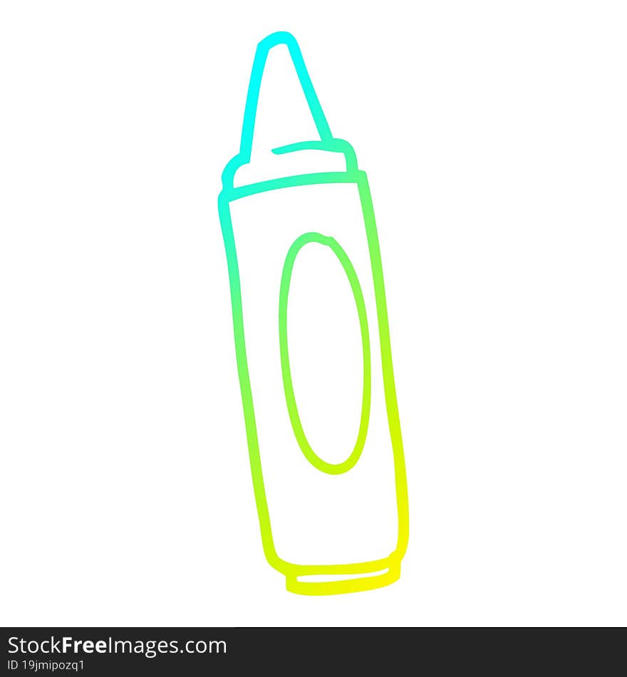 Cold Gradient Line Drawing Cartoon Coloring Crayon