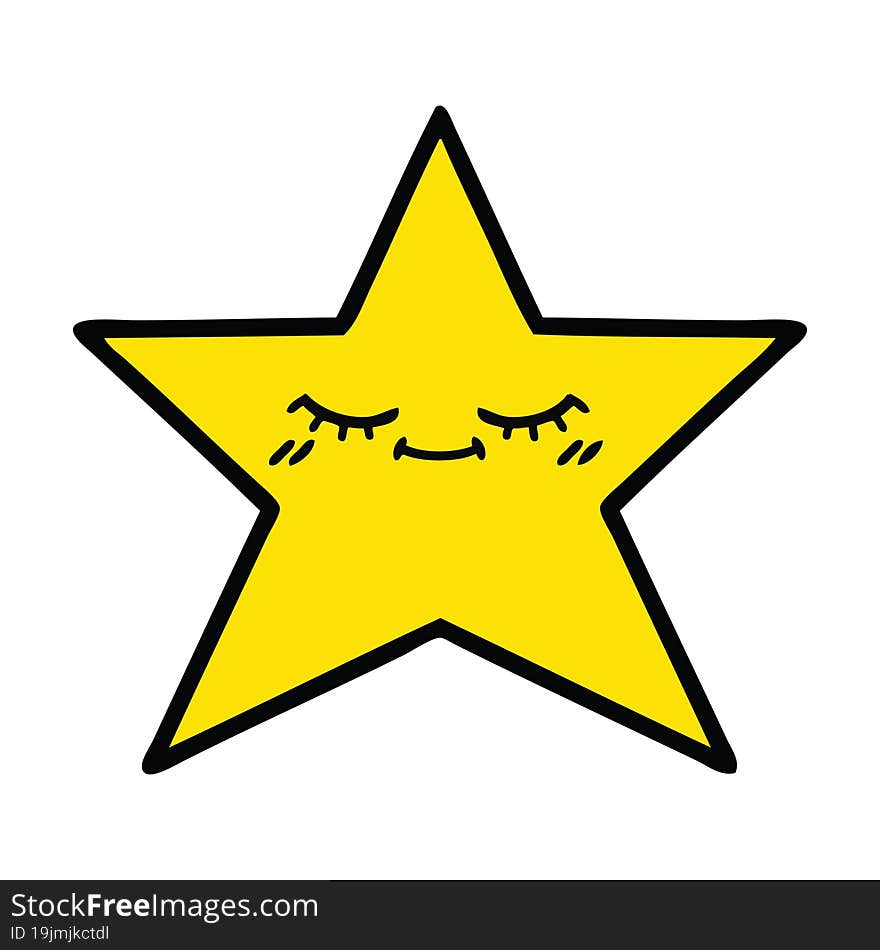 cute cartoon gold star