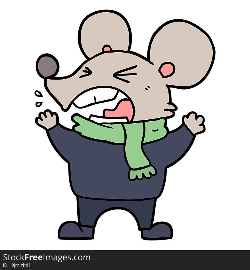 cartoon angry mouse. cartoon angry mouse