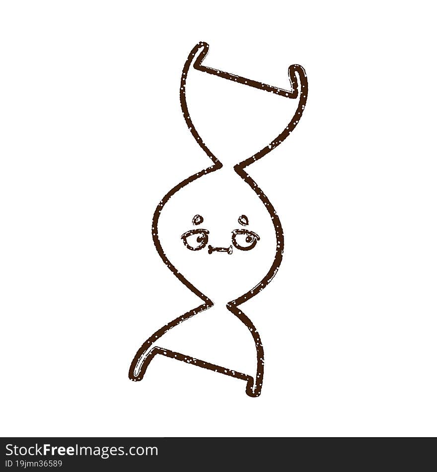 DNA strand Charcoal Drawing