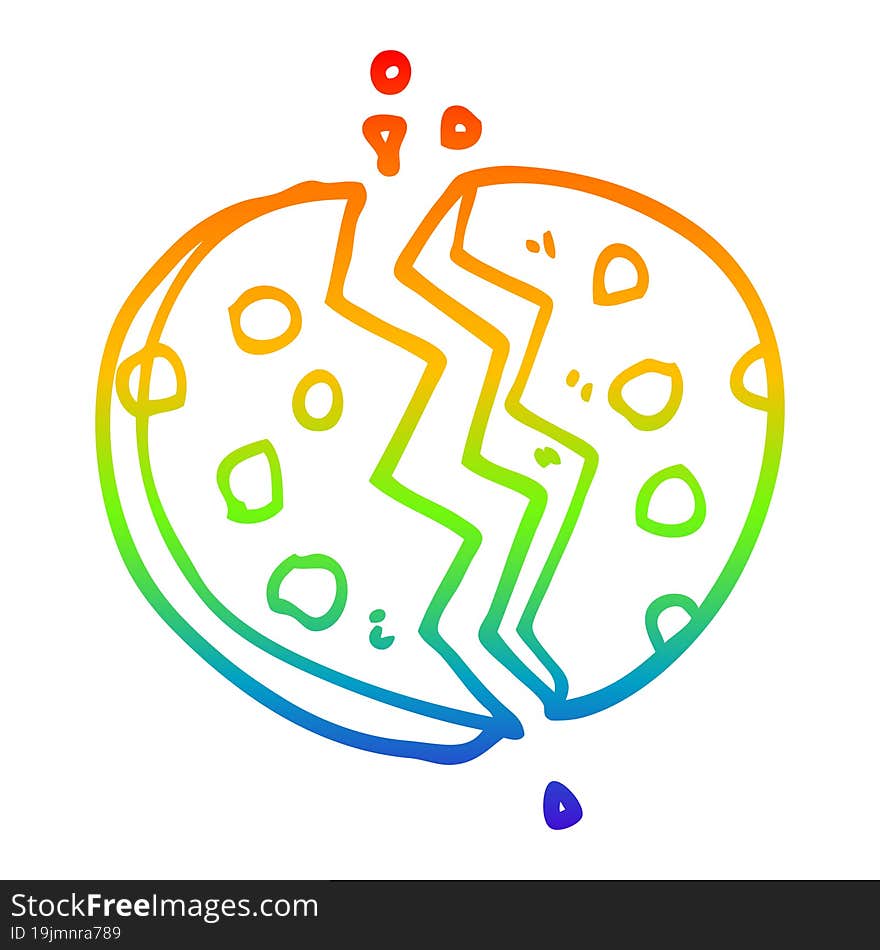 rainbow gradient line drawing cartoon