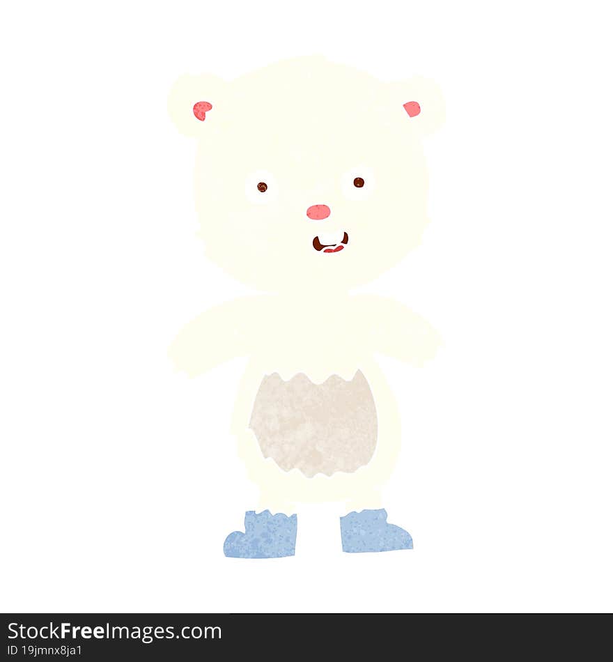 Cartoon Happy Teddy Bear In Boots