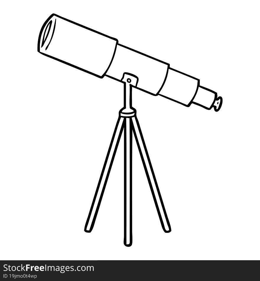 cartoon telescope. cartoon telescope