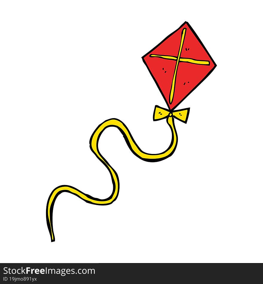 cartoon flying kite