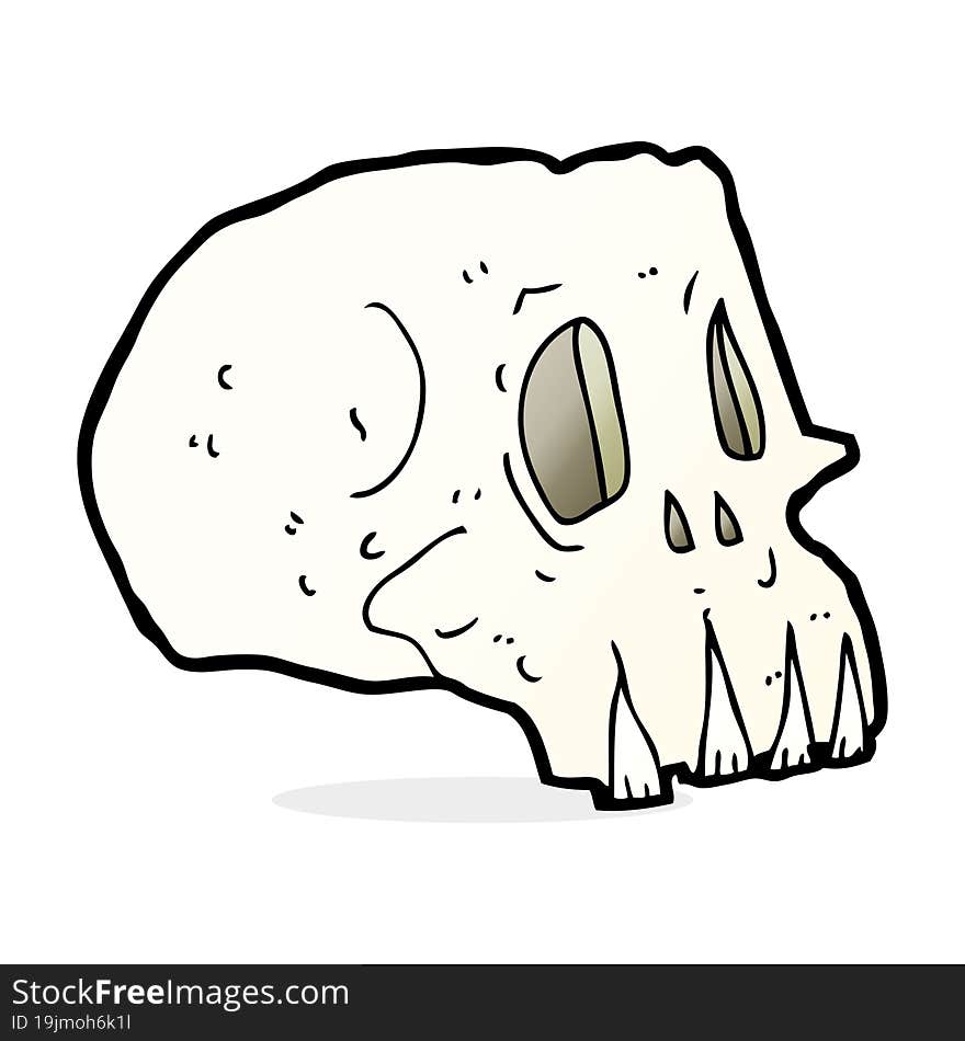 Cartoon Spooky Skull