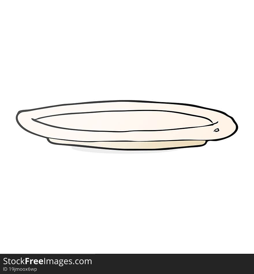 cartoon empty plate