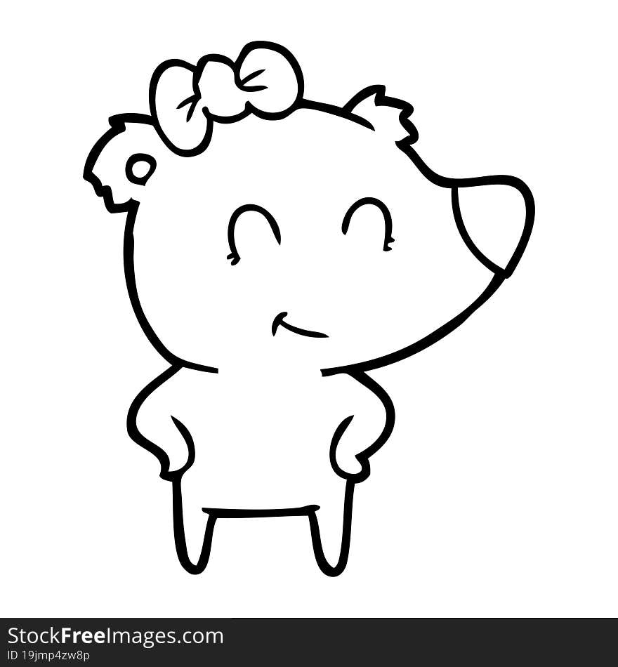 female bear cartoon. female bear cartoon