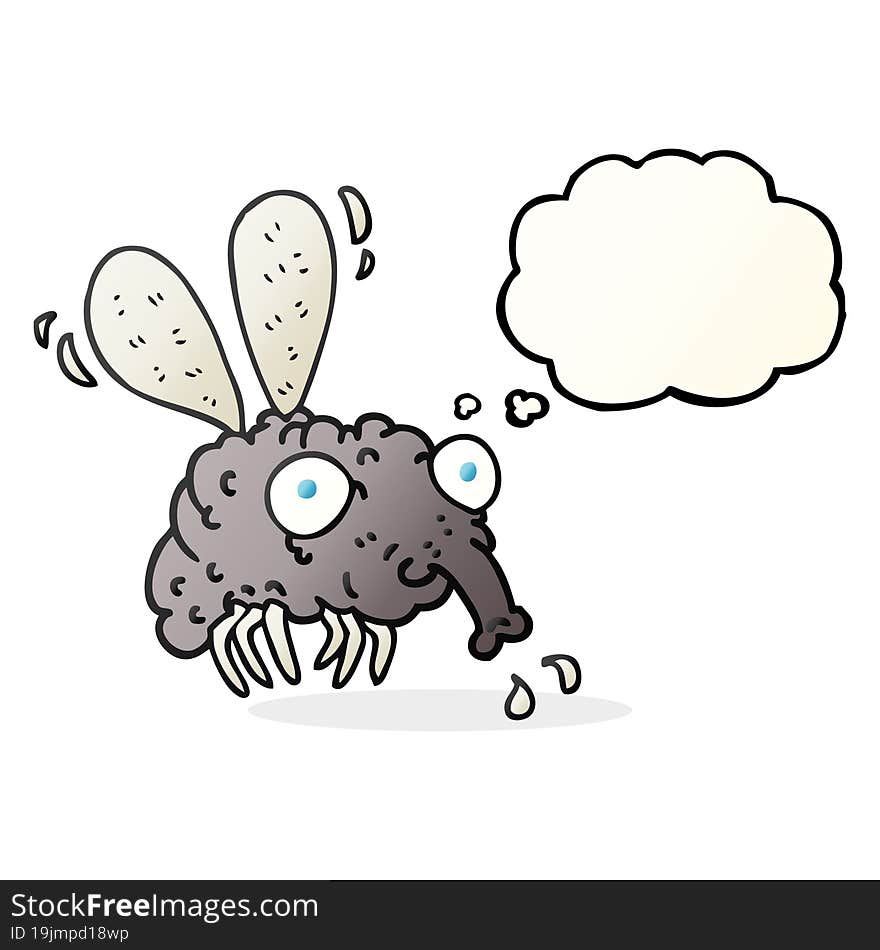 Thought Bubble Cartoon Fly